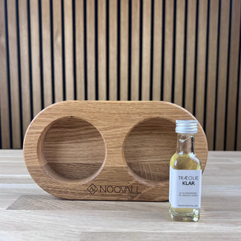 salt og peber bakke med klar oliering