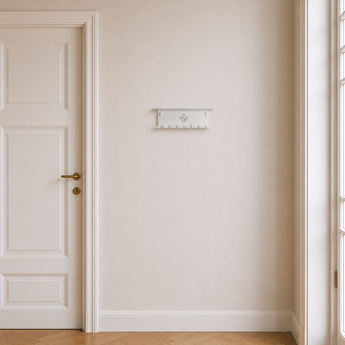 Villi knage i hvid, mikro 27 cm.