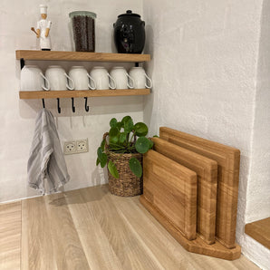 Skärbrädeset inklusive hållare, ek