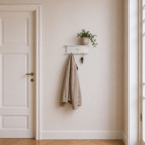 Villi knage i hvid, mikro 27 cm.